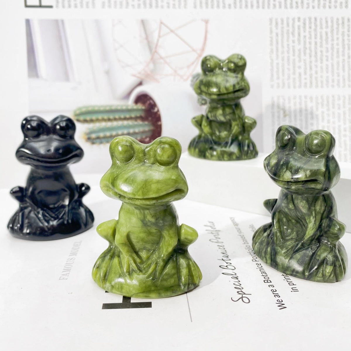 Frog Crystal Carvings
