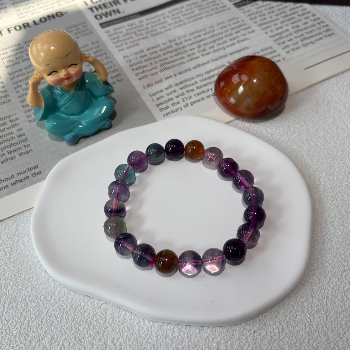 Natural High‑Quality Bracelet RB Fluorite