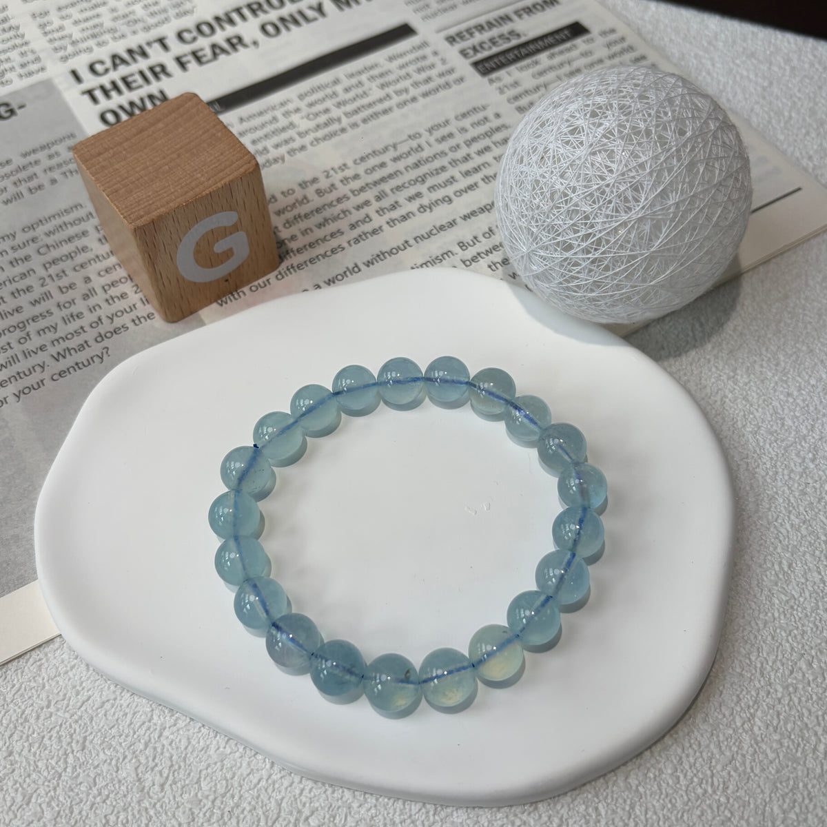 Natural High-Quality Aquamarine Bracelet