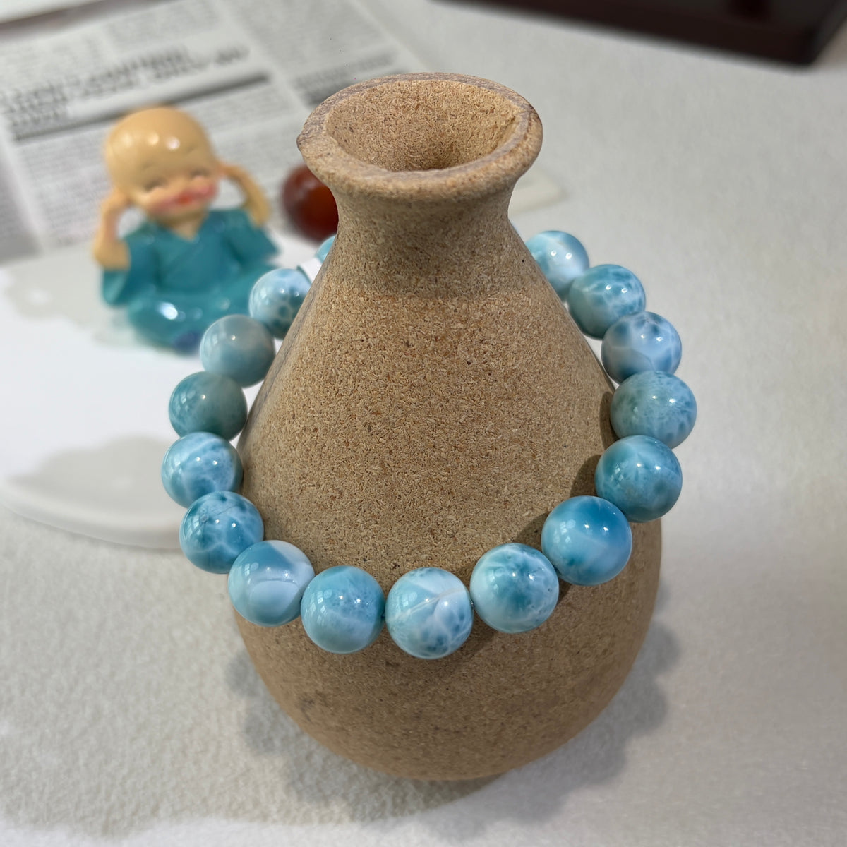 Top Natural Larimar  Bracelet